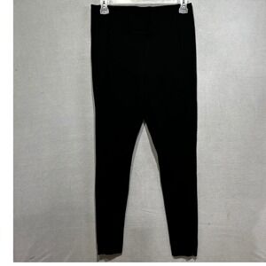 H&M Women's Pull On Pants Size Large Black Zipper Ankle Leggings